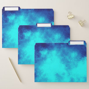 Stylish Storm cloud effect pattern Blue File Folder