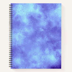 Stylish Storm cloud effect pattern Blue Notebook