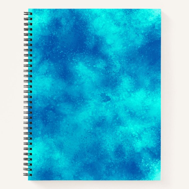 Stylish Storm cloud effect pattern blue Notebook (Front)