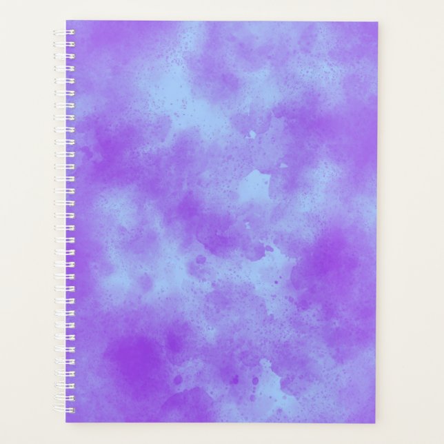 Stylish Storm cloud effect pattern blue / purple Planner (Front)