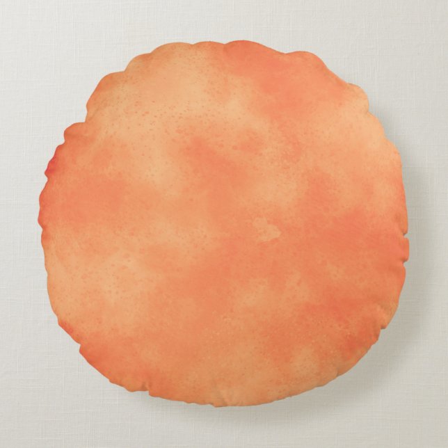 Stylish Storm cloud effect pattern orange Round Pillow (Front)