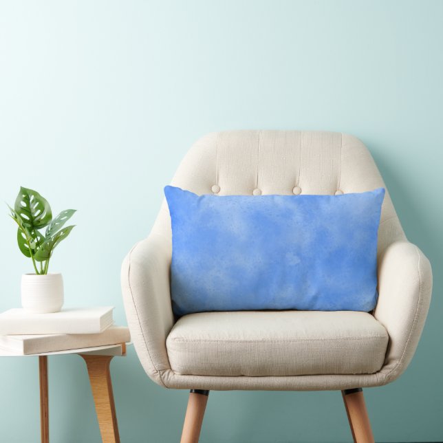 Stylish Storm cloud effect pattern pastel blue Lumbar Pillow (Chair)