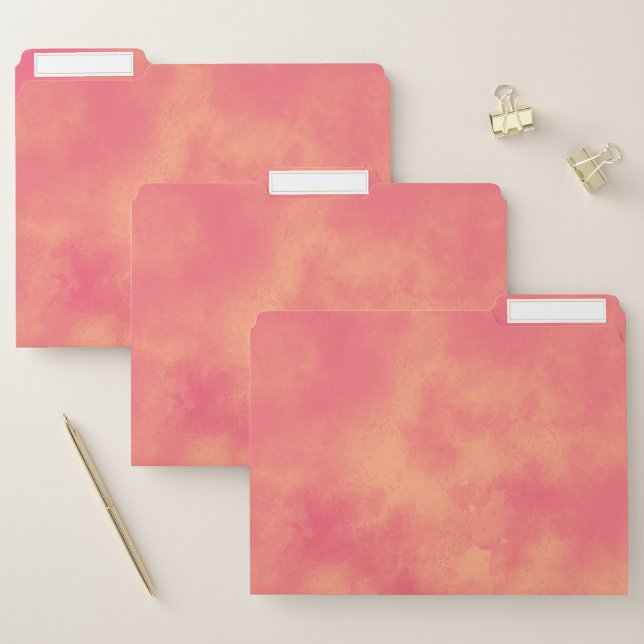 Stylish Storm cloud effect pattern Peach  File Folder (Set)
