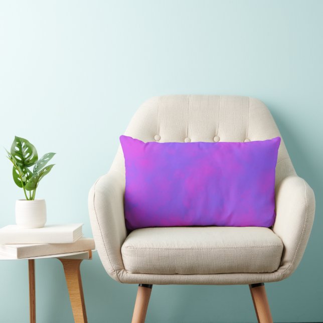 Stylish Storm cloud effect pattern Pink Purple Lumbar Pillow (Chair)