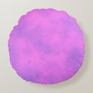 Stylish Storm cloud effect pattern pink purple Round Pillow