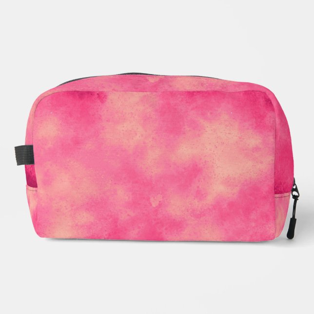 Stylish Storm cloud effect pattern Pink Yellow Dopp Kit (Front)