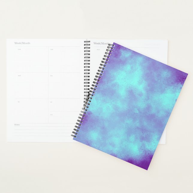 Stylish Storm cloud effect pattern Purple blue  Planner (Display)