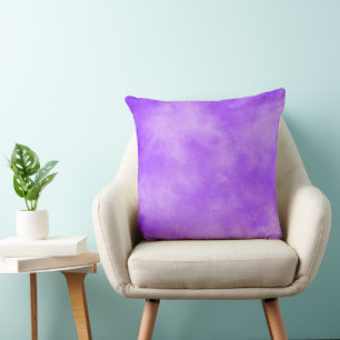 Stylish Storm cloud effect pattern purple blue  Throw Pillow