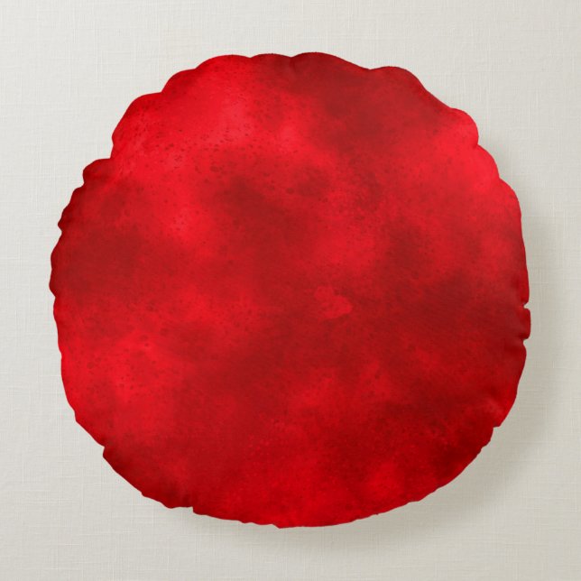 Stylish Storm cloud effect pattern red black  Round Pillow (Front)