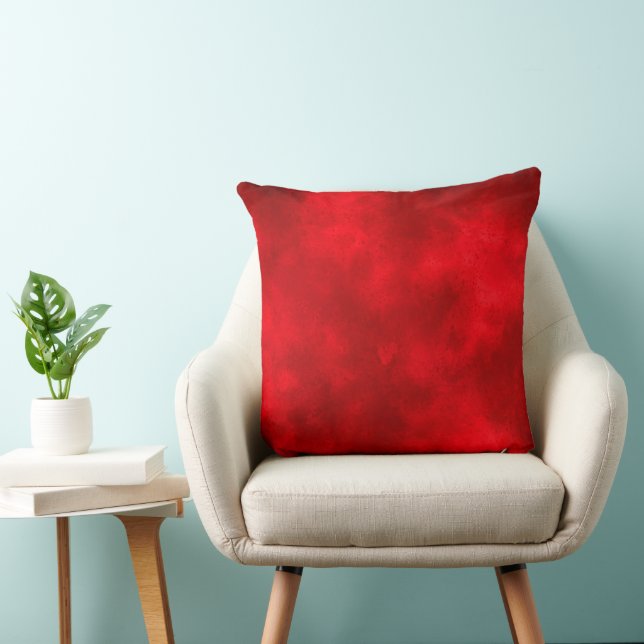 Stylish Storm cloud effect pattern Red Black Throw Pillow (Chair)