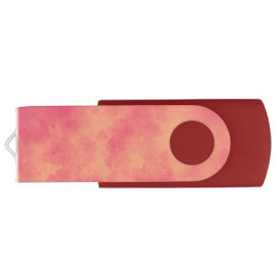Stylish Storm cloud effect peach Flash Drive