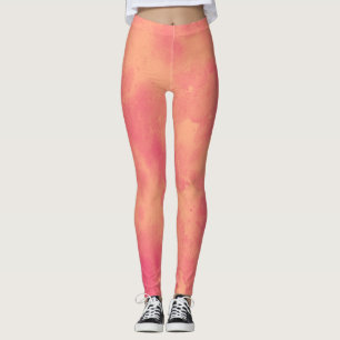 Stylish Storm cloud effect Peach Leggings