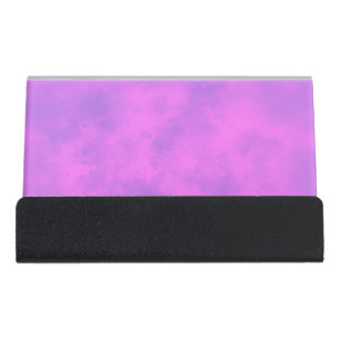 Stylish Storm cloud effect Pink Desk Business Card Holder