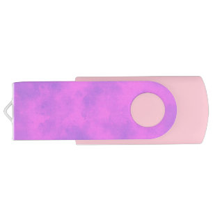 Stylish Storm cloud effect pink Flash Drive