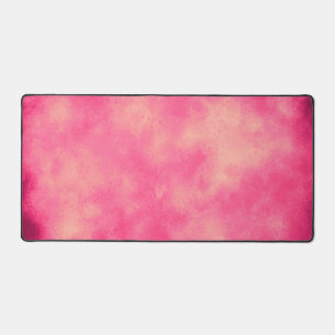 Stylish Storm cloud effect Pink Yellow Desk Mat