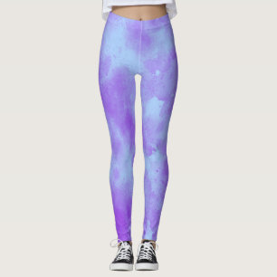 Stylish Storm cloud effect Purple blue  Leggings