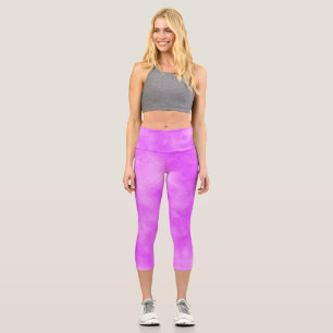 Stylish Storm cloud effect Purple  Capri Leggings