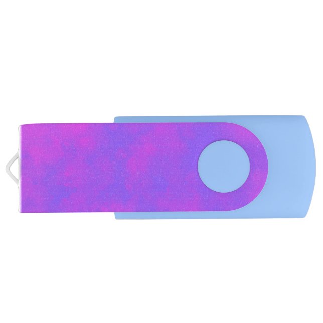 Stylish Storm cloud effect purple Flash Drive (Back)