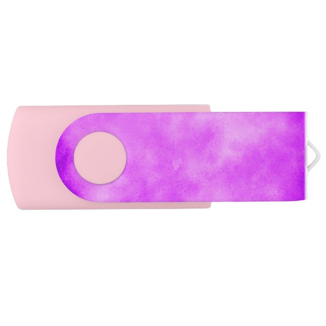 Stylish Storm cloud effect Purple Flash Drive (Front)