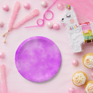 Stylish Storm cloud effect Purple Paper Plates