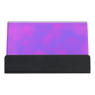 Stylish Storm cloud effect Purple Pink Desk Business Card Holder
