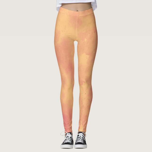 Stylish Storm cloud effect  Tropical Sunrise  Leggings (Front)