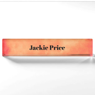Stylish Storm cloud effect Tropical Sunset Desk Name Plate
