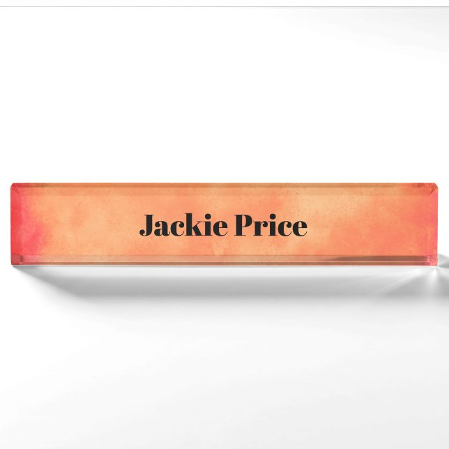 Stylish Storm cloud effect Tropical Sunset  Desk Name Plate (Front)