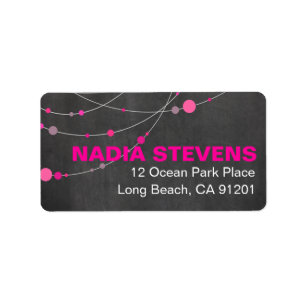 Stylish Strands   chalkboard fuschia Label