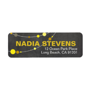 Stylish Strands   chalkboard yellow Label