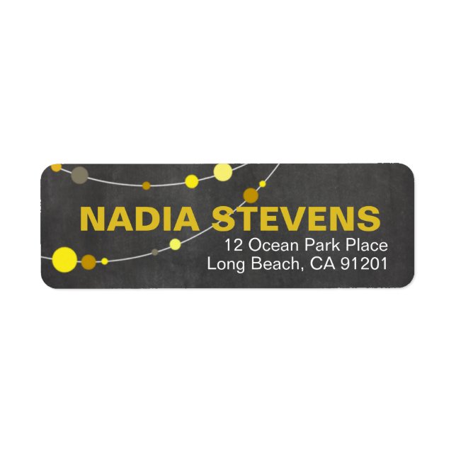 Stylish Strands | chalkboard yellow Label (Front)