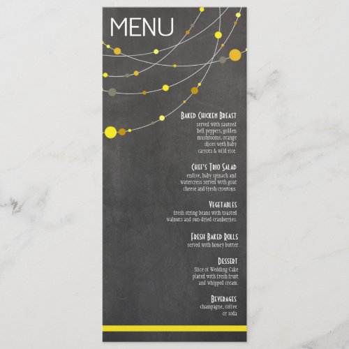 Stylish Strands Menu  chalkboard yellow