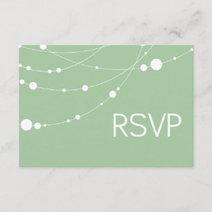 Stylish Strands RSVP mint white Invitation