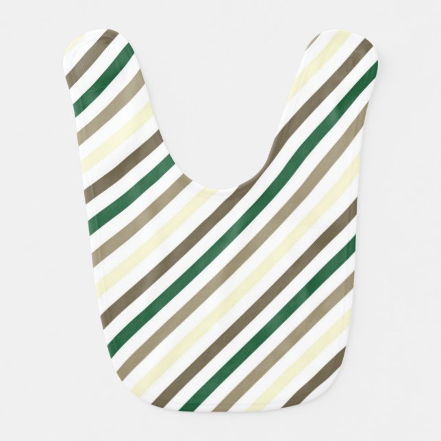 Stylish Striped Baby Bib (Front)