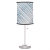Stylish striped gray-blue   table lamp (Left)