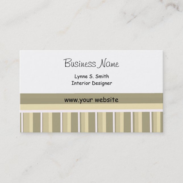 Stylish Stripes Business Card (Front)