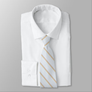 Stylish stripes in natural colors on pale green neck tie