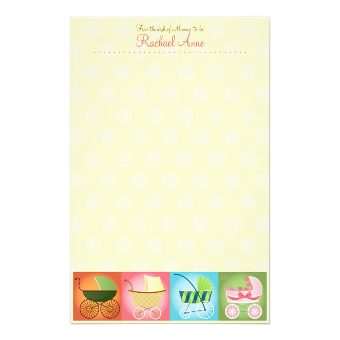 Stylish Strollers Custom Stationery