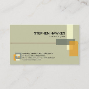 Stylish Structural Building Pillars Engineering Business Card