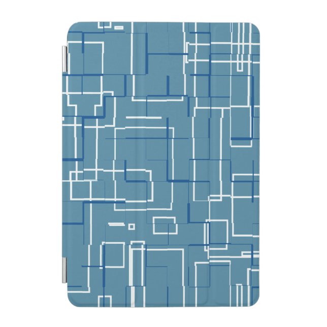 Stylish Subdued Blue Pattern iPad Mini Cover (Front)