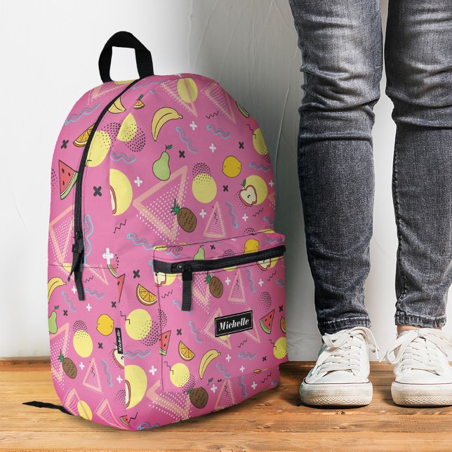 Stylish Summer Fruit Watermelon School Pink Printed Backpack (Stylish Summer Fruit Watermelon School Pink Printed Backpack
)