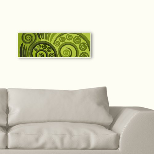 Stylish Summer_Green Abstract Fern Frond Curls  Canvas Print