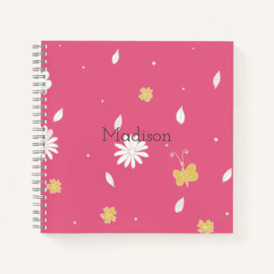Stylish Summer Pretty Pink Pattern Girl’s Notebook