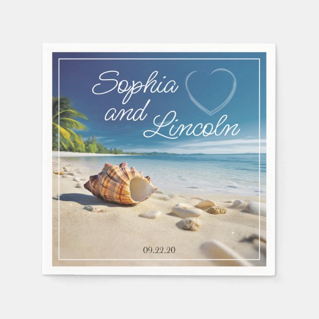 Stylish summer Wedding Napkins (Front)