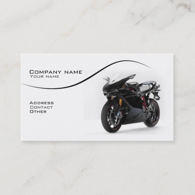 Stylish superbike business card (Front)