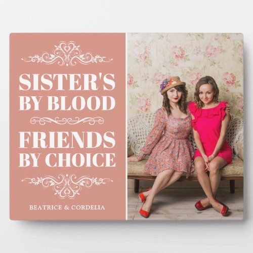 Stylish Sweet Sisters Photo Plaque
