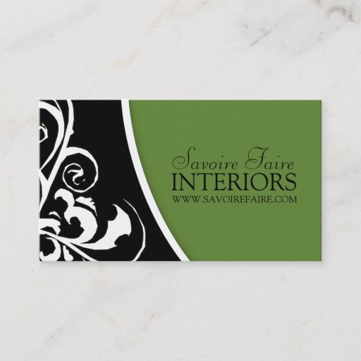 Customizable Stylish Swirl :: Business Card