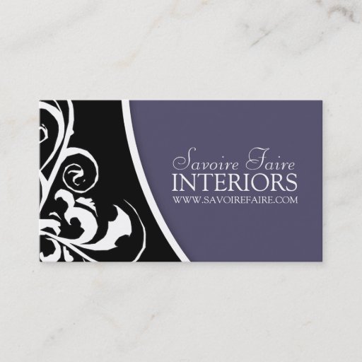 Customizable Stylish Swirl :: Business Card