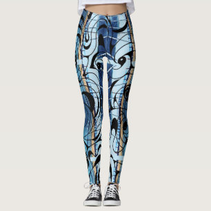 Stylish Swirling Leggings by Joya Eve