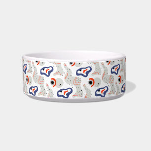 Stylish Swirls and Curbs Abstract Pattern Bowl